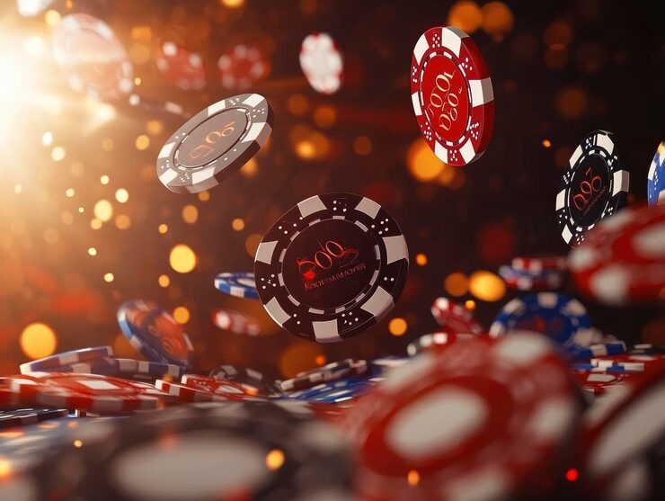 Caribbean Stud Poker hand ranking chart showing royal flush through high card values
